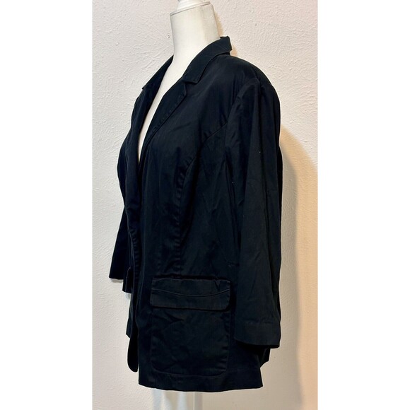 Lane Bryant Women Size 24 (3X) Black Button Front Jacket Career Wear Classic - Picture 5 of 10
